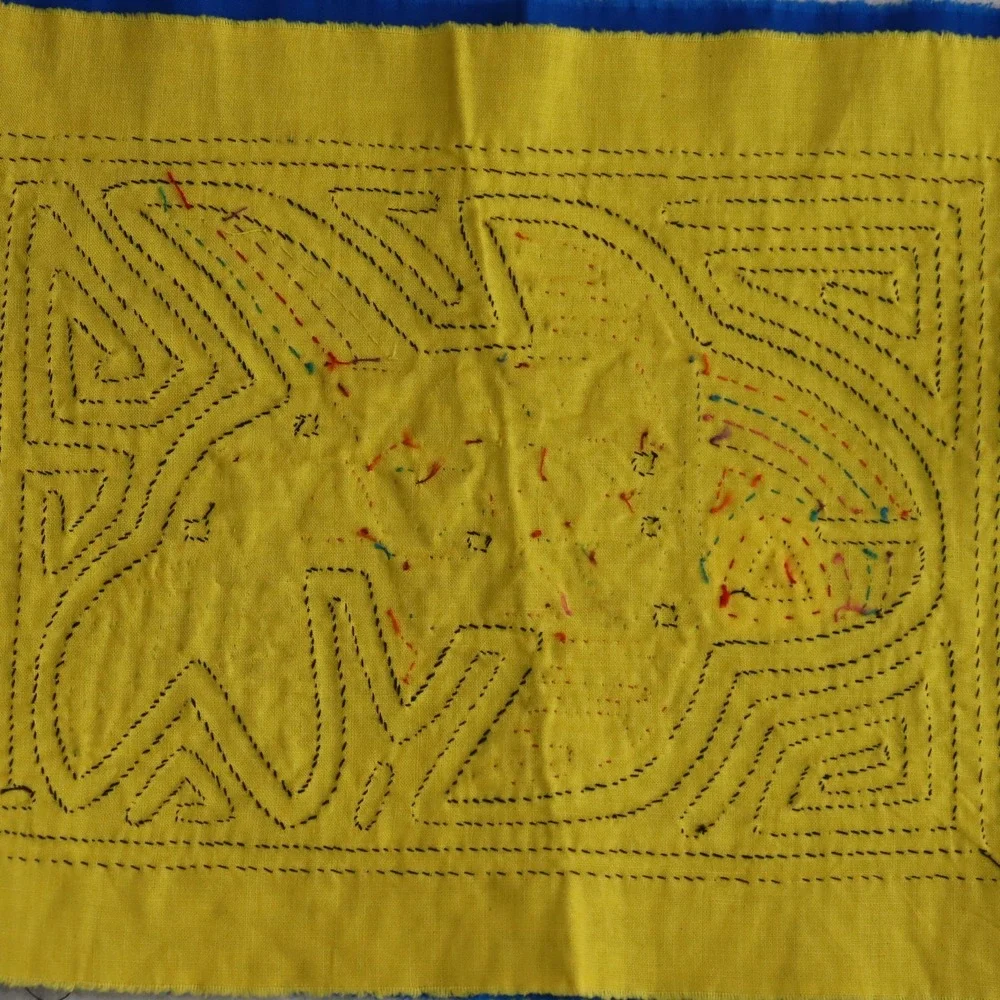 Vintage Kuna Mola Textile Panels OS Multi Unisex Folk Art Boho